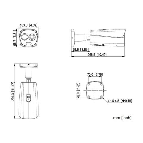 HYBRYDOWA KAMERA TERMOWIZYJNA IP TPC-BF2241-B7F8-DW-S2 7.0 mm - 960p, - 4 Mpx 8.0 mm DAHUA HYBRYDOWA KAMERA TERMOWIZYJNA IP TPC-BF2241-B7F8-DW-S2 7.0 mm - 960p, - 4 Mpx 8.0 mm DAHUA