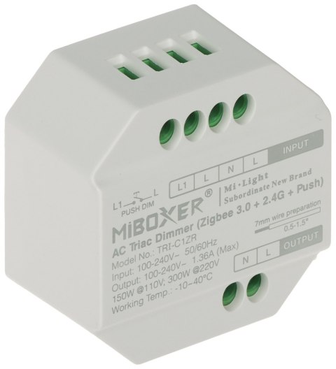 INTELIGENTNY STEROWNIK OŚWIETLENIA LED TRI-C1ZR ZigBee, 2.4GHz INTELIGENTNY STEROWNIK OŚWIETLENIA LED TRI-C1ZR ZigBee, 2.4GHz
