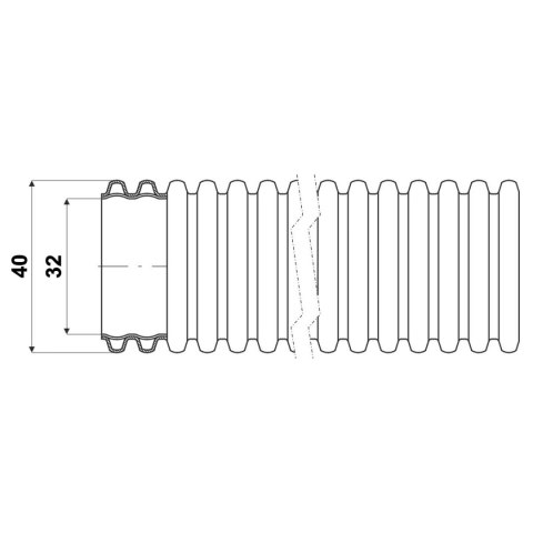 RURA KARBOWANA KF-09040/25M arot 25 m Ø 40 mm KOPOS RURA KARBOWANA KF-09040/25M arot 25 m Ø 40 mm KOPOS