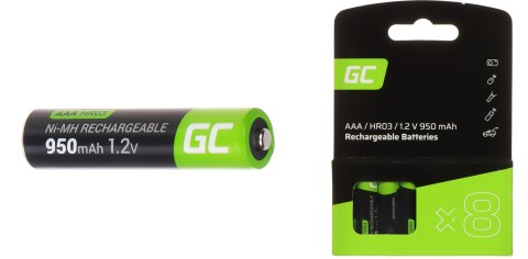 AKUMULATOR AKU-AAA-950/GC*P8 1.2 V Ni-MH HR03, AAA Green Cell AKUMULATOR AKU-AAA-950/GC*P8 1.2 V Ni-MH HR03, AAA Green Cell