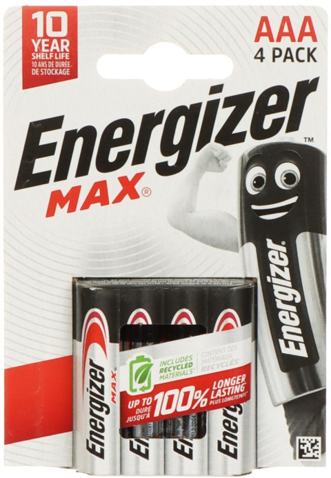 BATERIA ALKALICZNA BAT-AAA/E-MAX*P4 1.5 V LR3 (AAA) ENERGIZER BATERIA ALKALICZNA BAT-AAA/E-MAX*P4 1.5 V LR3 (AAA) ENERGIZER