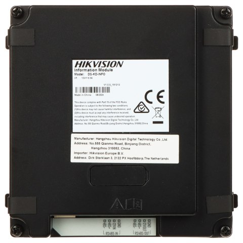 MODUŁ INFORMACYJNY DS-KD-INFO Hikvision MODUŁ INFORMACYJNY DS-KD-INFO Hikvision