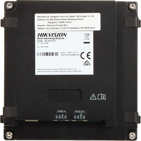 MODUŁ KLAWIATURY DS-KD-K12 Hikvision MODUŁ KLAWIATURY DS-KD-K12 Hikvision