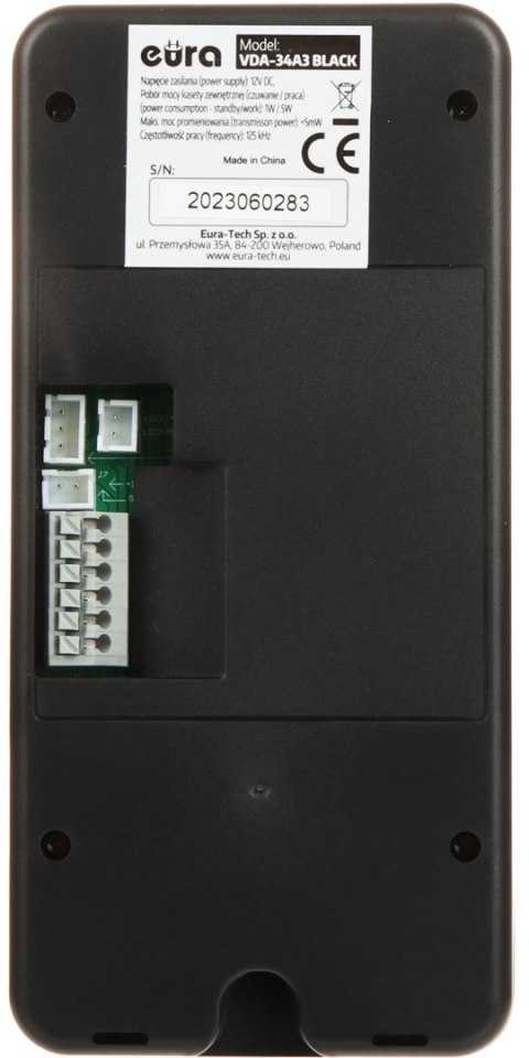 ZESTAW WIDEODOMOFONOWY VDP-76A3 EURA ZESTAW WIDEODOMOFONOWY VDP-76A3 EURA