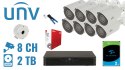 ZESTAW DO MONITORINGU UNV-NVR08-8IPCB2 8 KAMER + REJESTRATOR UNIVIEW