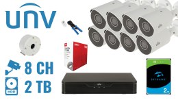 ZESTAW DO MONITORINGU UNV-NVR08-8IPCB2 8 KAMER + REJESTRATOR UNIVIEW