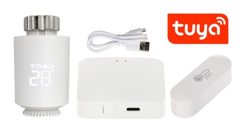 ZESTAW INTELIGENTNEJ GŁOWICY TERMOSTATYCZNEJ Z CZUJKĄ TEMPERATURY ATLO-TH-TUYA-1 ZigBee, Tuya Smart ZESTAW INTELIGENTNEJ GŁOWICY TERMOSTATYCZNEJ Z CZUJKĄ TEMPERATURY ATLO-TH-TUYA-1 ZigBee, Tuya Smart
