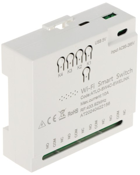 INTELIGENTNY PRZEŁĄCZNIK ATLO-SW4C-EWELINK Wi-Fi, eWeLink INTELIGENTNY PRZEŁĄCZNIK ATLO-SW4C-EWELINK Wi-Fi, eWeLink