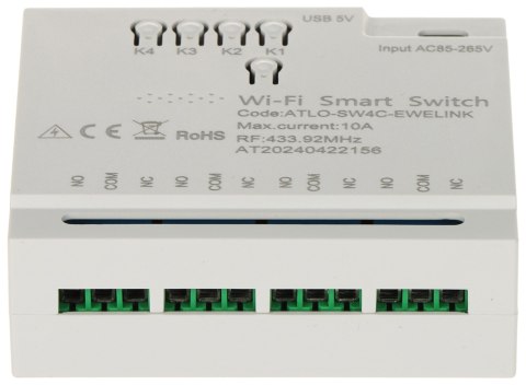 INTELIGENTNY PRZEŁĄCZNIK ATLO-SW4C-EWELINK Wi-Fi, eWeLink INTELIGENTNY PRZEŁĄCZNIK ATLO-SW4C-EWELINK Wi-Fi, eWeLink