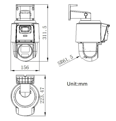 KAMERA IP SZYBKOOBROTOWA DS-2SE3C410MWG-E/14(2.8MM) TandemVu - 3.7 Mpx 5.76 ... 57.6 mm Hikvision KAMERA IP SZYBKOOBROTOWA DS-2SE3C410MWG-E/14(2.8MM) TandemVu - 3.7 Mpx 5.76 ... 57.6 mm Hikvision