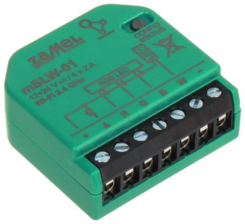 INTELIGENTNY STEROWNIK OŚWIETLENIA LED MSLW-01 Wi-Fi, 12 ... 24 V DC ZAMEL INTELIGENTNY STEROWNIK OŚWIETLENIA LED MSLW-01 Wi-Fi, 12 ... 24 V DC ZAMEL