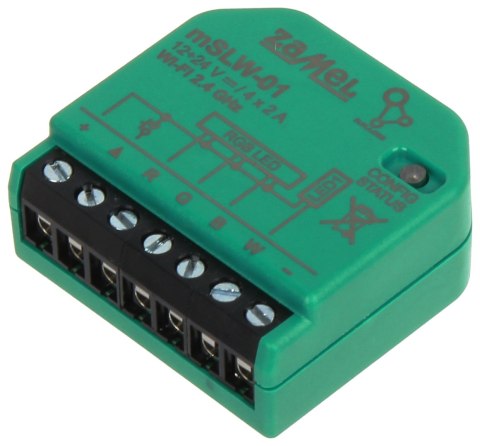 INTELIGENTNY STEROWNIK OŚWIETLENIA LED MSLW-01 Wi-Fi, 12 ... 24 V DC ZAMEL INTELIGENTNY STEROWNIK OŚWIETLENIA LED MSLW-01 Wi-Fi, 12 ... 24 V DC ZAMEL