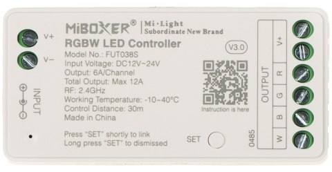 STEROWNIK OŚWIETLENIA LED FUT038S 2.4 GHz, RGBW 12 ... 24 V DC MiBOXER / Mi-Light STEROWNIK OŚWIETLENIA LED FUT038S 2.4 GHz, RGBW 12 ... 24 V DC MiBOXER / Mi-Light