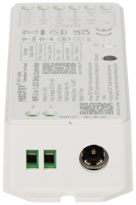STEROWNIK OŚWIETLENIA LED WL5 Wi-Fi, 2.4 GHz, RGBCCT (RGBWW) 12 ... 48 V DC MiBOXER / Mi-Light STEROWNIK OŚWIETLENIA LED WL5 Wi-Fi, 2.4 GHz, RGBCCT (RGBWW) 12 ... 48 V DC MiBOXER / Mi-Light