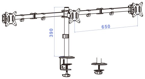 UCHWYT BIURKOWY MONITORÓW BRATECK-LDT66-C034 BRATECK UCHWYT BIURKOWY MONITORÓW BRATECK-LDT66-C034 BRATECK