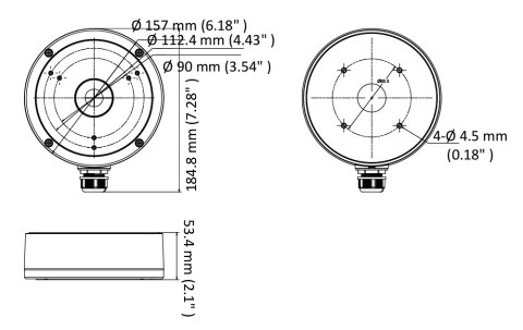 UCHWYT KAMERY DS-1280ZJ-M(BLACK) Hikvision UCHWYT KAMERY DS-1280ZJ-M(BLACK) Hikvision
