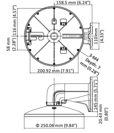 UCHWYT KAMERY DS-1618ZJ-6D Hikvision UCHWYT KAMERY DS-1618ZJ-6D Hikvision