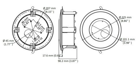 UCHWYT SUFITOWY DO KAMER KULISTYCH DS-1227ZJ-DM37 Hikvision UCHWYT SUFITOWY DO KAMER KULISTYCH DS-1227ZJ-DM37 Hikvision