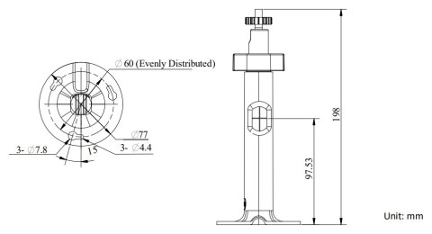 UCHWYT SUFITOWY KAMERY DS-1299ZJ Hikvision UCHWYT SUFITOWY KAMERY DS-1299ZJ Hikvision