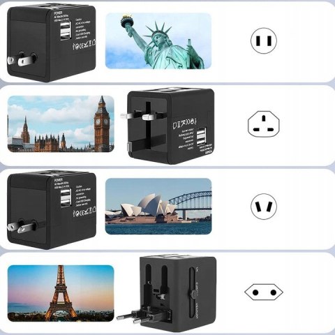 UNIWERSALNA PRZEJŚCIÓWKA SIECIOWA Z ZASILACZEM USB ASP-100/230V+USB UNIWERSALNA PRZEJŚCIÓWKA SIECIOWA Z ZASILACZEM USB ASP-100/230V+USB