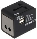 UNIWERSALNA PRZEJŚCIÓWKA SIECIOWA Z ZASILACZEM USB ASP-100/230V+USB