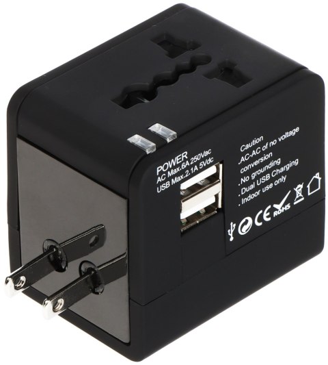 UNIWERSALNA PRZEJŚCIÓWKA SIECIOWA Z ZASILACZEM USB ASP-100/230V+USB UNIWERSALNA PRZEJŚCIÓWKA SIECIOWA Z ZASILACZEM USB ASP-100/230V+USB