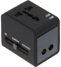 UNIWERSALNA PRZEJŚCIÓWKA SIECIOWA Z ZASILACZEM USB ASP-100/230V+USB