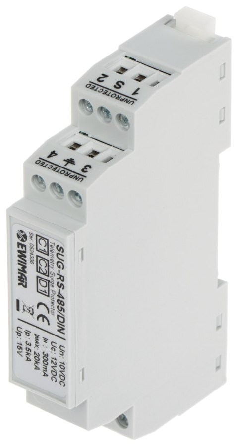 ZABEZPIECZENIE PRZECIWPRZEPIĘCIOWE SUG-RS485/DIN LINII SYMETRYCZNEJ RS-485 EWIMAR ZABEZPIECZENIE PRZECIWPRZEPIĘCIOWE SUG-RS485/DIN LINII SYMETRYCZNEJ RS-485 EWIMAR