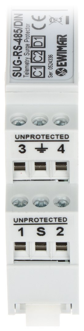 ZABEZPIECZENIE PRZECIWPRZEPIĘCIOWE SUG-RS485/DIN LINII SYMETRYCZNEJ RS-485 EWIMAR ZABEZPIECZENIE PRZECIWPRZEPIĘCIOWE SUG-RS485/DIN LINII SYMETRYCZNEJ RS-485 EWIMAR