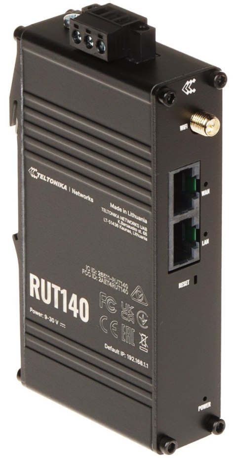 ROUTER RUT140 Wi-Fi 2.4 GHz 300 Mb/s Teltonika ROUTER RUT140 Wi-Fi 2.4 GHz 300 Mb/s Teltonika