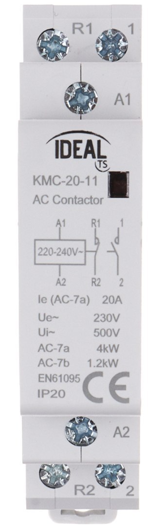 STYCZNIK MODUŁOWY KMC-20-11 20 A 230 V AC IDEAL STYCZNIK MODUŁOWY KMC-20-11 20 A 230 V AC IDEAL