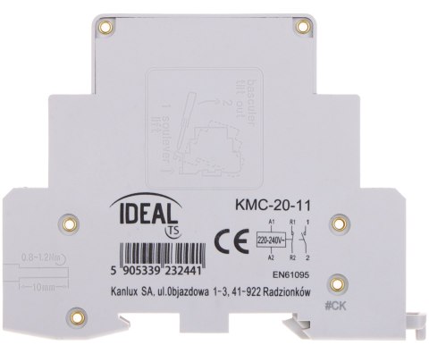 STYCZNIK MODUŁOWY KMC-20-11 20 A 230 V AC IDEAL STYCZNIK MODUŁOWY KMC-20-11 20 A 230 V AC IDEAL