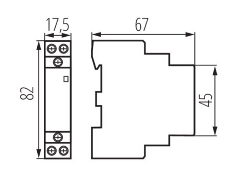 STYCZNIK MODUŁOWY KMC-20-20 20 A 230 V AC IDEAL STYCZNIK MODUŁOWY KMC-20-20 20 A 230 V AC IDEAL