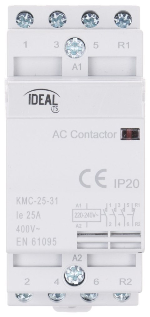 STYCZNIK MODUŁOWY KMC-25-31 25 A 400 V AC IDEAL STYCZNIK MODUŁOWY KMC-25-31 25 A 400 V AC IDEAL