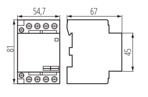 STYCZNIK MODUŁOWY KMC-63-40 63 A 400 V AC IDEAL STYCZNIK MODUŁOWY KMC-63-40 63 A 400 V AC IDEAL