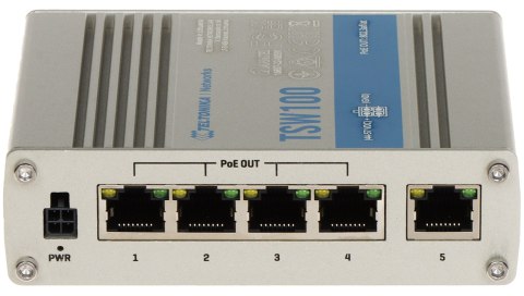 SWITCH PRZEMYSŁOWY POE TSW100 5-PORTOWY, 4 PoE Teltonika SWITCH PRZEMYSŁOWY POE TSW100 5-PORTOWY, 4 PoE Teltonika