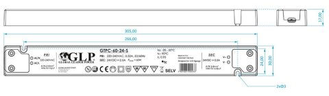 ZASILACZ IMPULSOWY 24V/2.5A-GTPCS ZASILACZ IMPULSOWY 24V/2.5A-GTPCS