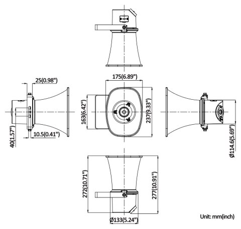 SIECIOWY GŁOŚNIK TUBOWY DS-QAZ1307G1T-E 7 W IP67 Hikvision SIECIOWY GŁOŚNIK TUBOWY DS-QAZ1307G1T-E 7 W IP67 Hikvision