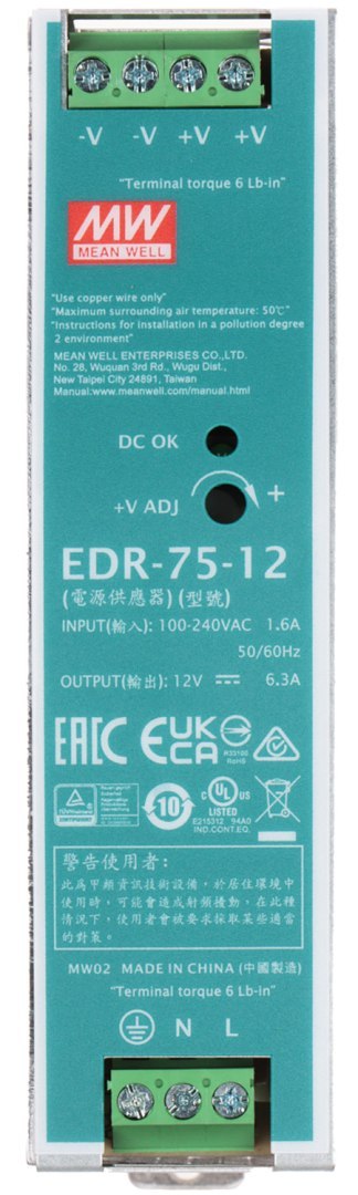 ZASILACZ IMPULSOWY EDR-75-12 MEAN WELL ZASILACZ IMPULSOWY EDR-75-12 MEAN WELL