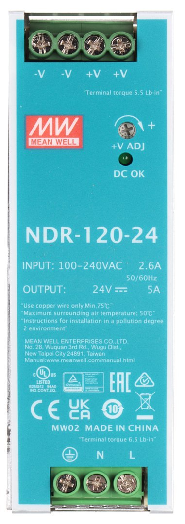 ZASILACZ IMPULSOWY NDR-120-24 MEAN WELL ZASILACZ IMPULSOWY NDR-120-24 MEAN WELL