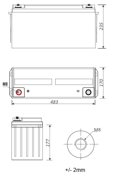 AKUMULATOR 12.8V/150AH/LIFEPO4-EP EUROPOWER AKUMULATOR 12.8V/150AH/LIFEPO4-EP EUROPOWER