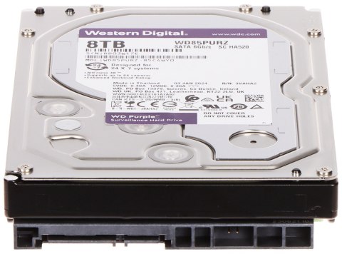 DYSK DO REJESTRATORA HDD-WD85PURZ 8TB 24/7 WESTERN DIGITAL DYSK DO REJESTRATORA HDD-WD85PURZ 8TB 24/7 WESTERN DIGITAL