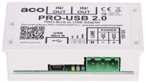 INTERFEJS PROGRAMOWANIA DOMOFONÓW PRO-USB/2.0 ACO INTERFEJS PROGRAMOWANIA DOMOFONÓW PRO-USB/2.0 ACO