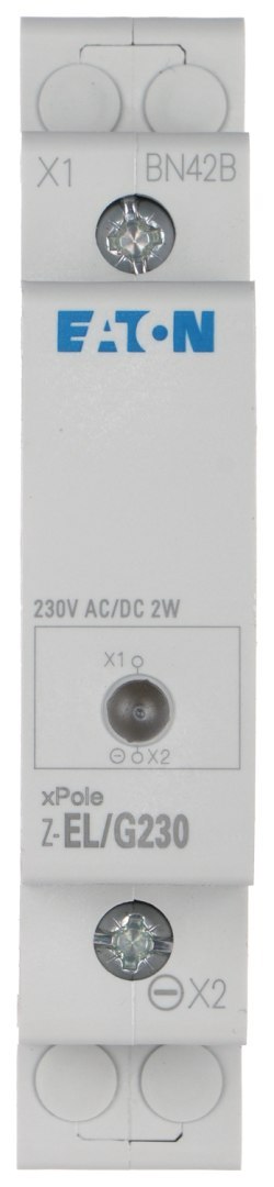 LAMPKA SYGNALIZACYJNA LED Z-EL/G230 DO MONTAŻU NA SZYNIE DIN (TS-35) EATON LAMPKA SYGNALIZACYJNA LED Z-EL/G230 DO MONTAŻU NA SZYNIE DIN (TS-35) EATON