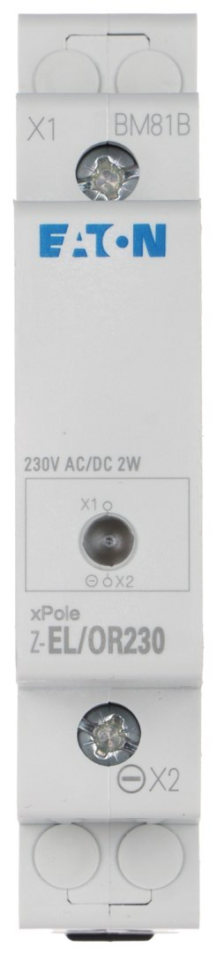 LAMPKA SYGNALIZACYJNA LED Z-EL/O230 DO MONTAŻU NA SZYNIE DIN (TS-35) EATON LAMPKA SYGNALIZACYJNA LED Z-EL/O230 DO MONTAŻU NA SZYNIE DIN (TS-35) EATON