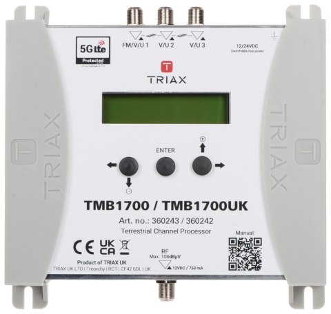PROGRAMOWALNY WZMACNIACZ WIELOZAKRESOWY TMB-1700/TRIAX TRIAX PROGRAMOWALNY WZMACNIACZ WIELOZAKRESOWY TMB-1700/TRIAX TRIAX