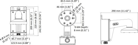 UCHWYT KAMERY DS-1273ZJ-135B Hikvision UCHWYT KAMERY DS-1273ZJ-135B Hikvision