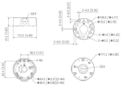 UCHWYT KAMERY PFA2310R DAHUA UCHWYT KAMERY PFA2310R DAHUA