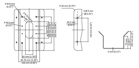 UCHWYT NAROŻNIKOWY KAMERY DS-1476ZJ-Y Hikvision UCHWYT NAROŻNIKOWY KAMERY DS-1476ZJ-Y Hikvision