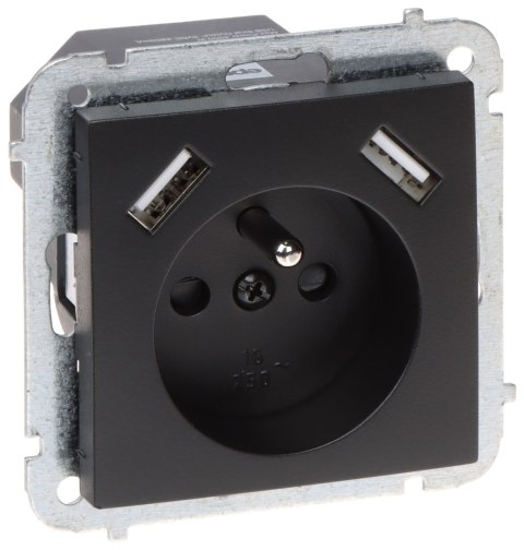 GNIAZDO POJEDYNCZE Z ZASILACZEM USB SANTRA/4188-19/EPN 230 V 16 A Elektro-Plast GNIAZDO POJEDYNCZE Z ZASILACZEM USB SANTRA/4188-19/EPN 230 V 16 A Elektro-Plast